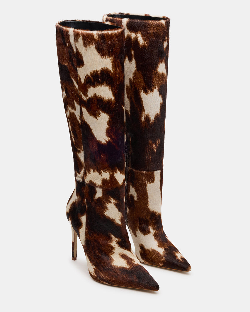 Brown Cow Print Boots