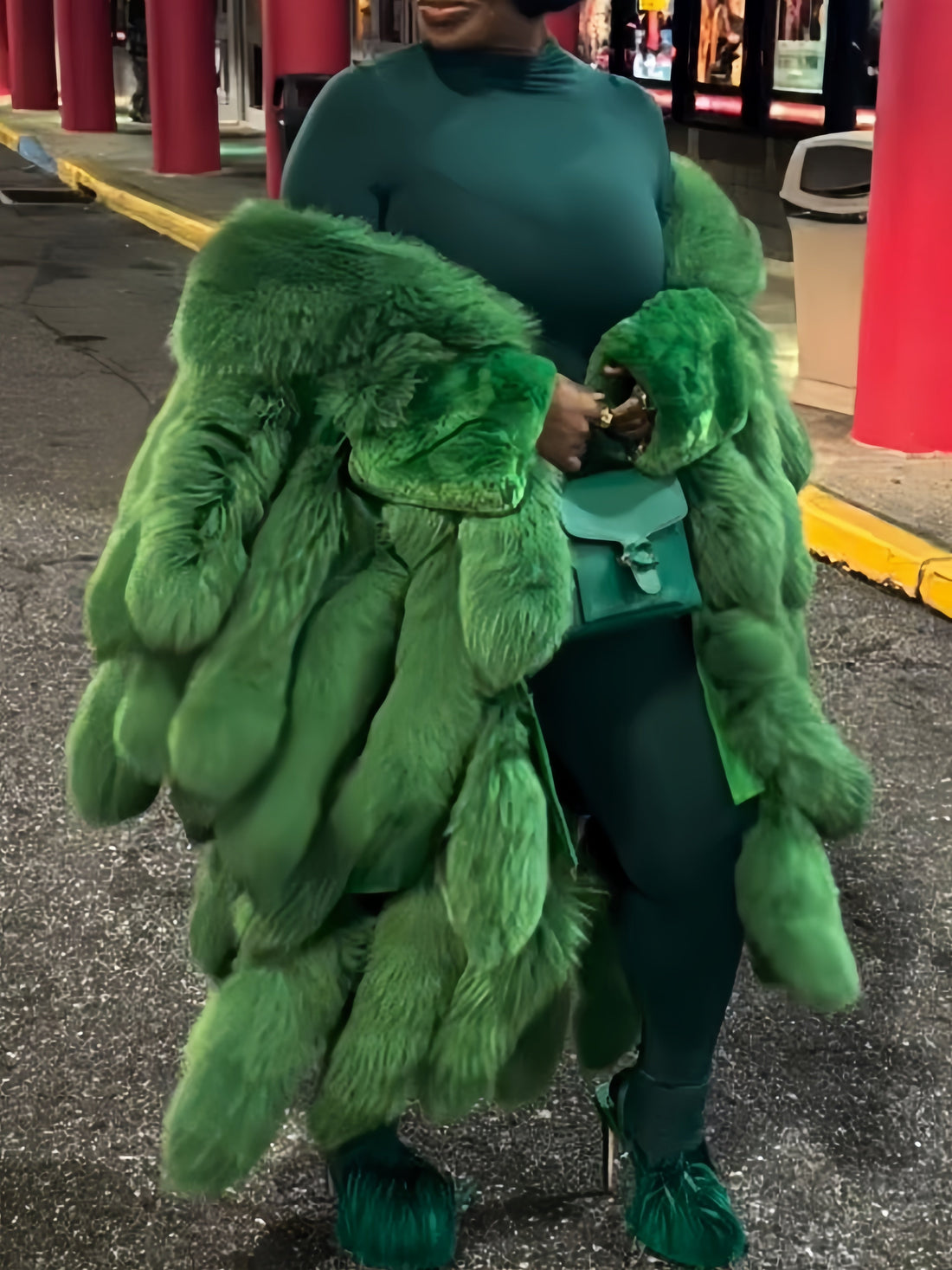 Long Fur Warm Coat