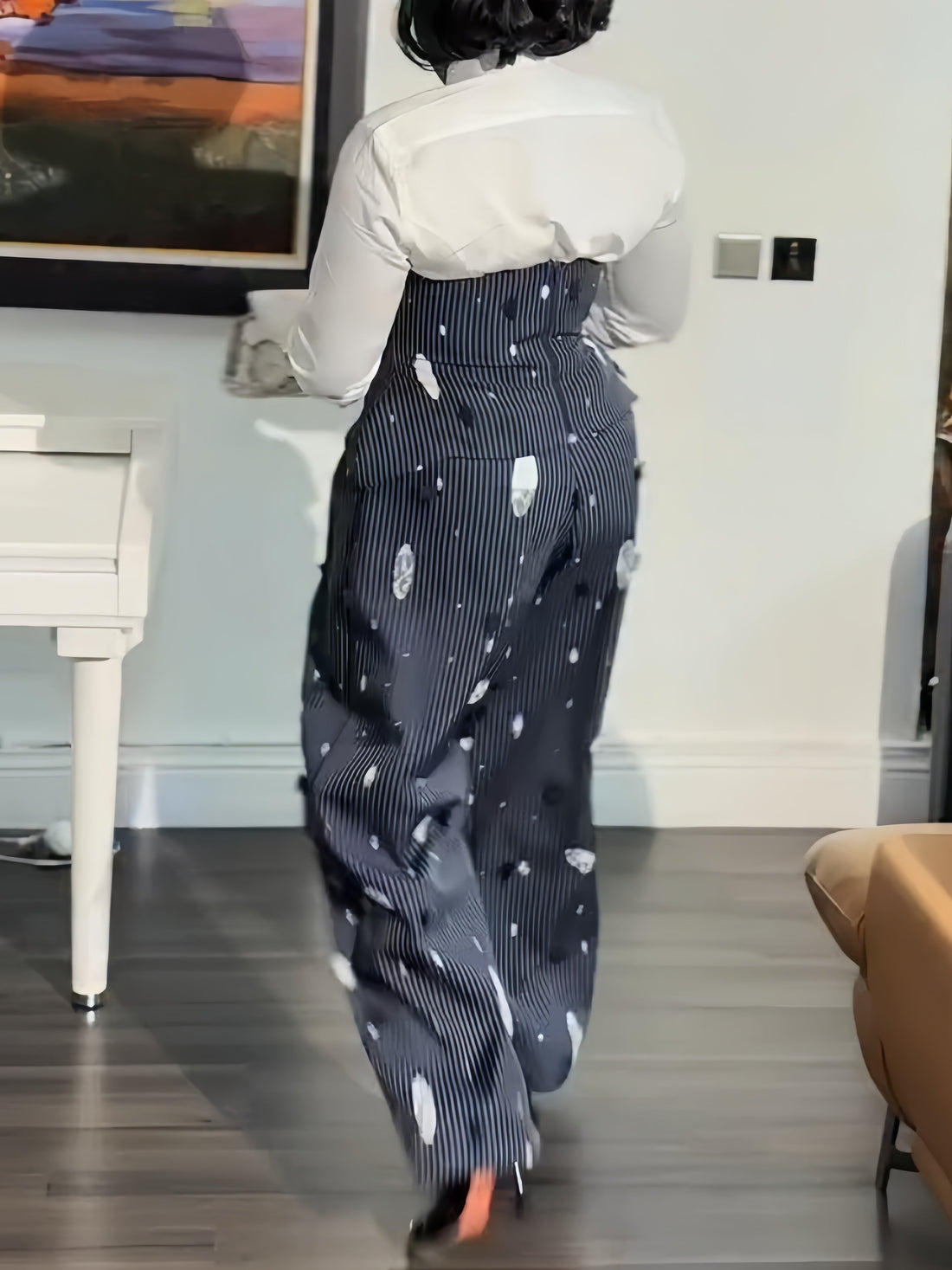 Blue Pinstripe Two Pieces Of Sets