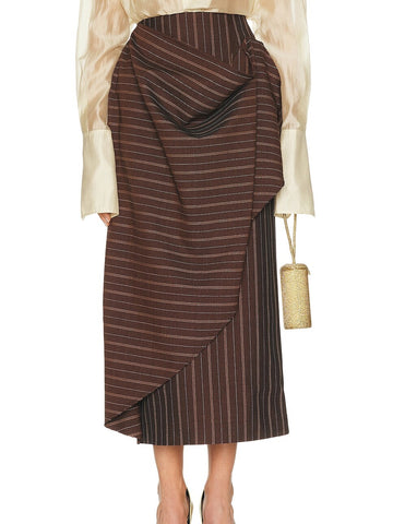 Stripe Twill Blanket Skirt