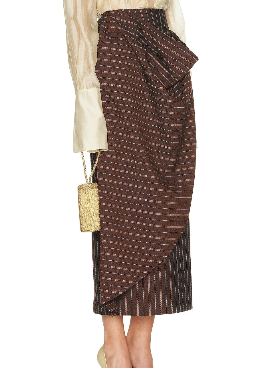 Stripe Twill Blanket Skirt
