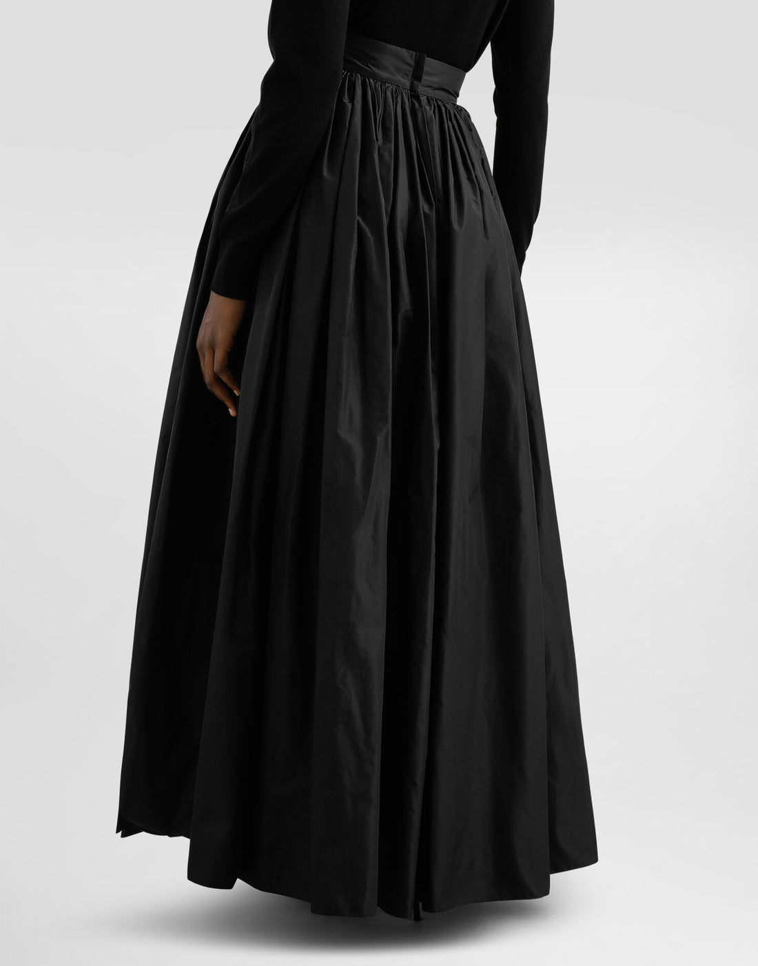 Taffeta Woven Maxi Skirt