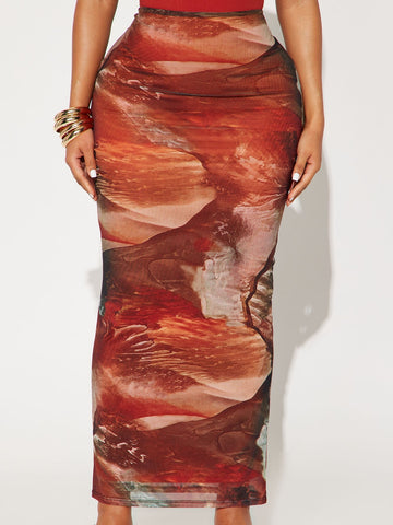 Mesh Maxi Skirt