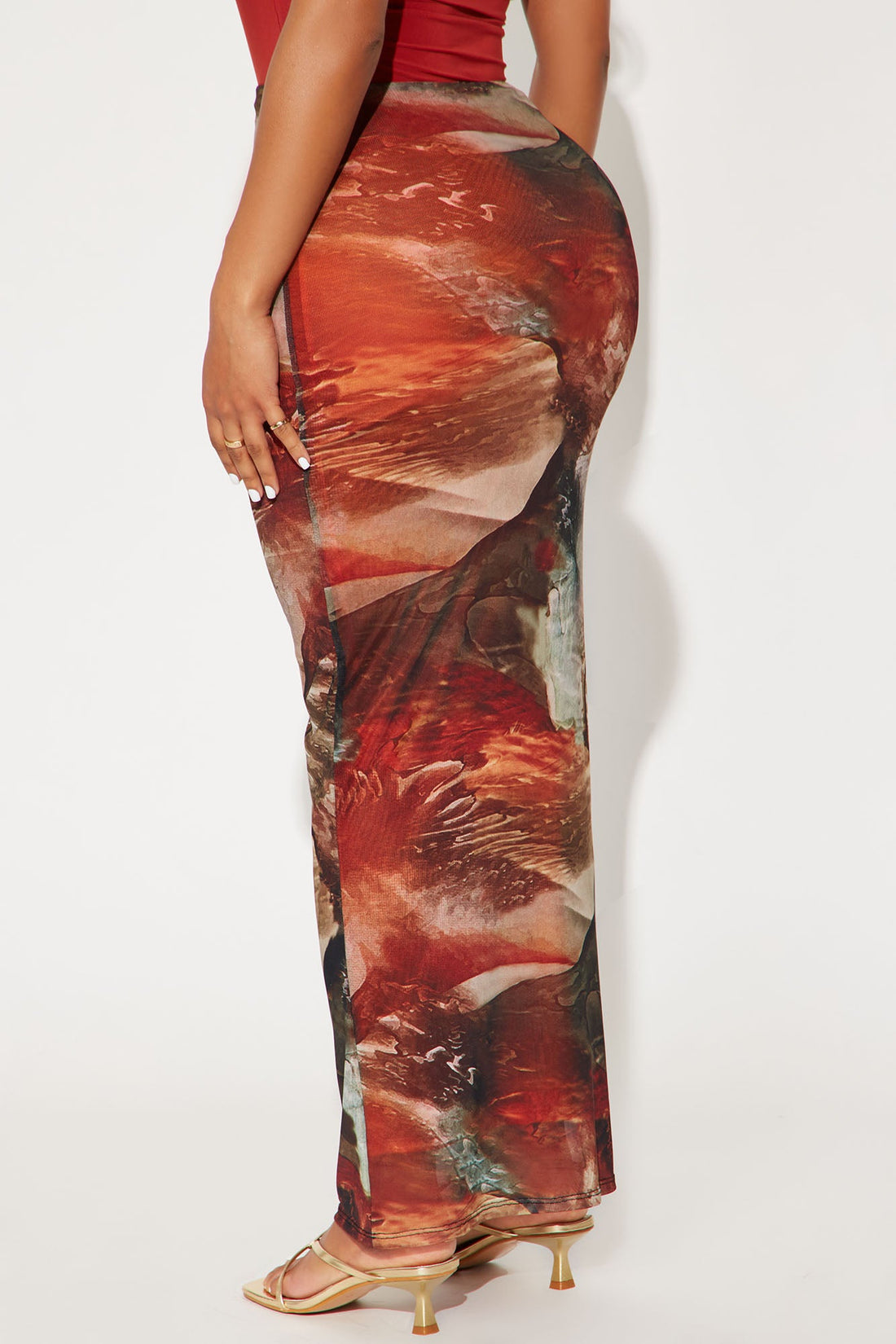 Mesh Maxi Skirt