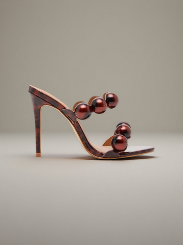 Tortoiseshell Beaded Stiletto Heel