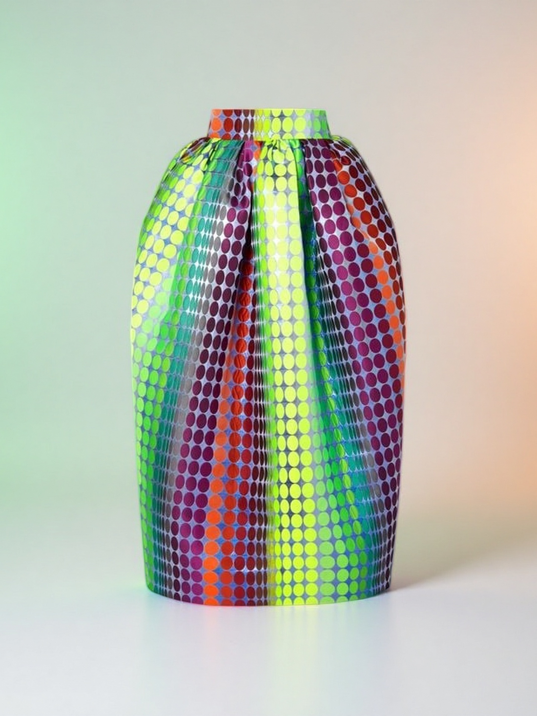 Pleated Polka Dot Jacquard Maxi Skirt