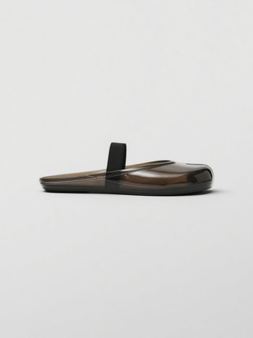 Translucent Tabi Mule Flats Cova