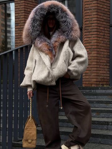 Fur Collar Loose Coat
